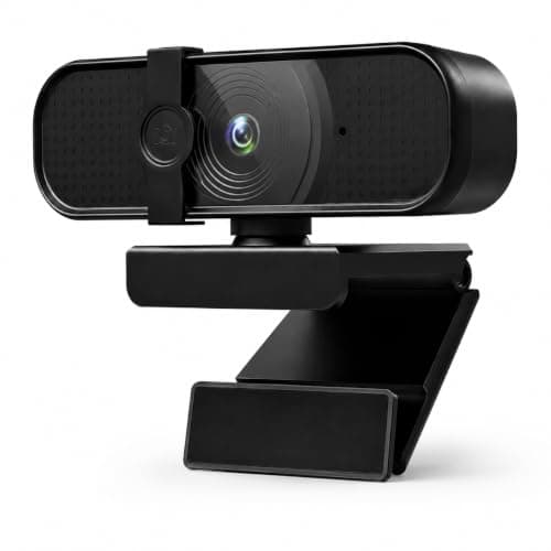 INDOTEAM 1080p USB Webcam with Microphone and Privacy Cover, Full HD Web Camera for Laptop, PC and Mac, Plug and Play Camera for Video Calls, Zoom, Teams and Online Meetings