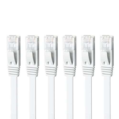 Yauhody Cat 6 Ethernet Cable 1m 6Pack,TIA/EIA Compliant Cat6 1m 6Pack,White