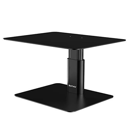 BoYata Monitor Stand Riser, Sturdy Metallic Adjustable Height Desktop Stand