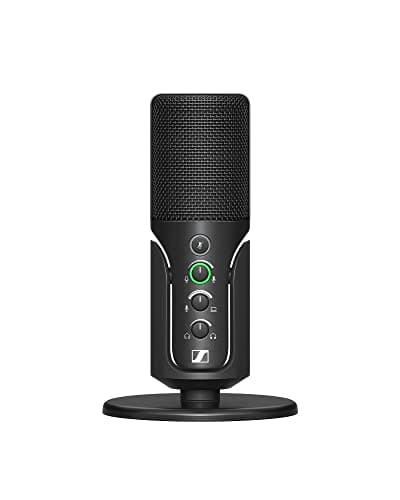 Sennheiser Profile USB Microphone with Table Stand | Plug & Play Design, for Podcasting & Streaming | Cardioid Condenser Capsule | 1.2m USB-C Cable Included | Black (700065)