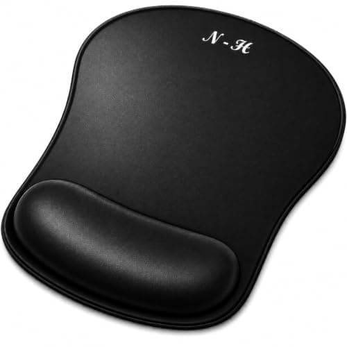 Mouse Mat Wrist Support, Gel Ergonomic Mouse Pad, Black