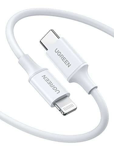 UGREEN USB C to Lightning Cable MFi Certified USB C iPhone Charger Cable 1M | Fast Charging, Compatible with iPhone 14 Pro Max 13 12 11 XR XS X 8 Plus SE 2022, iPad Mini, Soft Touch Tangle-Free