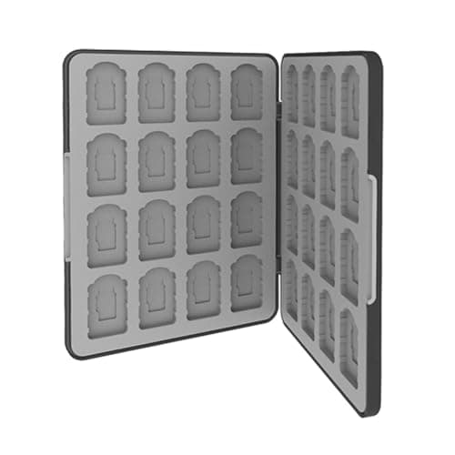 HTU Game Card Case 32-Slot Storage Holder Box for Switch 2 2025/OLED/Lite (Black)