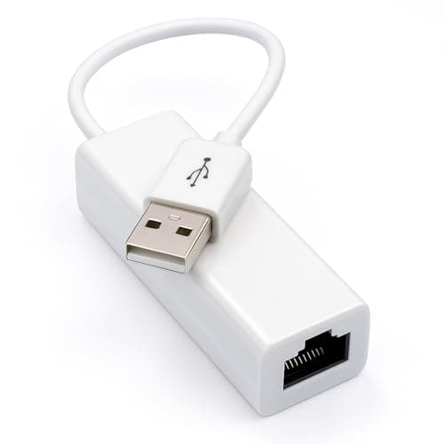 USB to Ethernet Adapter USB 2.0 to RJ45 Ethernet 100Mbps Wired Network Adapter Compatible with Laptop, Tablet, Desktop, PC, Gaming Console, Smart Device for Stable Internet Connection
