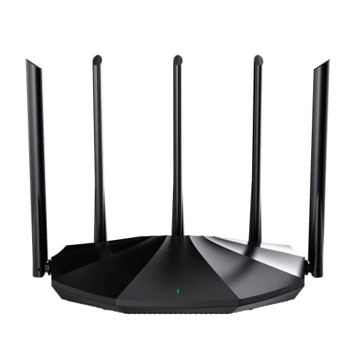 Tenda WiFi Router 6 AX1500, Dual Band 2.4GHz/5GHz, Gigabit LAN/WAN Port 5 Antennas 6dBi Repeater Mode Parental Control, WPA3 OFDMA MU-MIMO Beamforming RX2 Pro