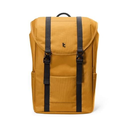 tomtoc Flap Laptop Backpack, Lightweight Water-Resistant Casual Daypack 22L | Durable Work-pack, Vintage Classic Rucksack for 13-15.6 Inch Laptop, Perfect for Campus, Street