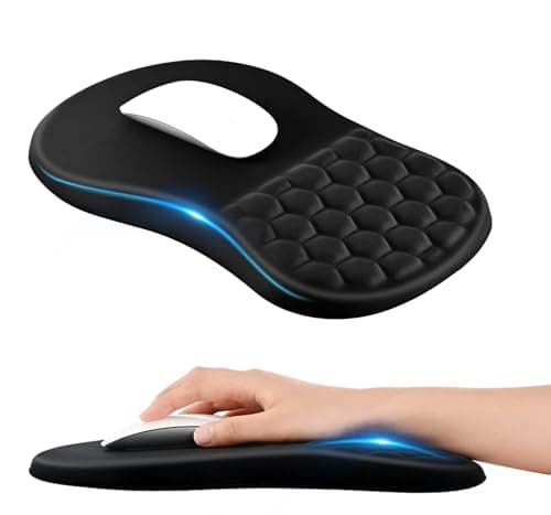 EooCoo Mouse Mat Wrist Support, Gaming Mouse Pad, Mousepad Large, Black
