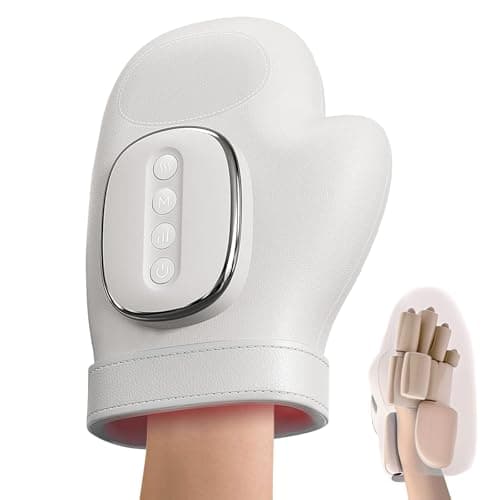 Hand Massager for Arthritis, Heated Hand Massager with Heat & Compression, 5 Intensity Levels, 3 Modes, 4 Temp Settings, Hands Pain Relief, Finger Massager for Arthritis, Gifts for Women Men Mom