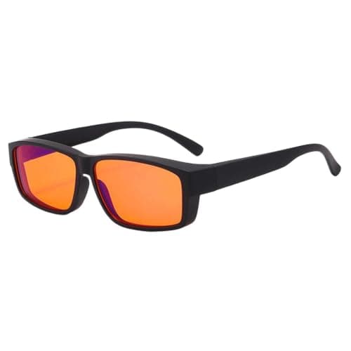 AXNKDH Blue Light Blocking Glasses, Gaming Glasses for Computer Use, Lightweight Anti Glare Gamer Glasses with UV Protection for Screens, TVs, Mobile Phones, Professional Filter for Pro Gamers, Amber