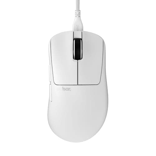 Pulsar Gaming Gears Xlite Wired Gaming Mouse, Ultra Lightweight 1.83 oz (52g), Ergonomic, Optical switch, 26000 DPI, Motion Sync, PAW3395 Sensor (Medium, Wired, White)
