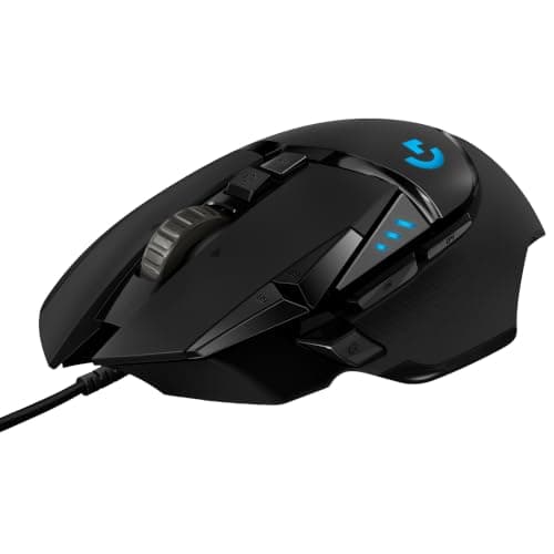 Logitech G502 HERO High Performance Wired Gaming Mouse | HERO 25K Sensor, 25,600 DPI, RGB, Adjustable Weights, 11 Programmable Buttons, On-Board Memory, PC/Mac - Black : Logitech