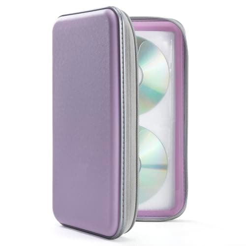 DVSICK DVD Case, 96 Capacity Plastic CD Holder Case, for Car, Home & Travel