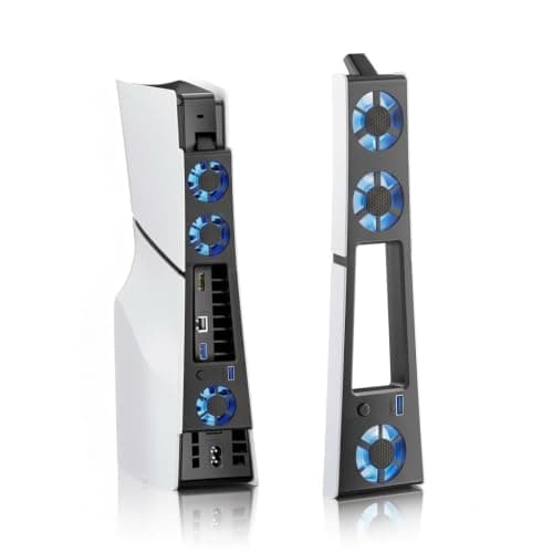 Cooling Fan for PS5 Slim Console with LED Light and 3.0 USB Ports