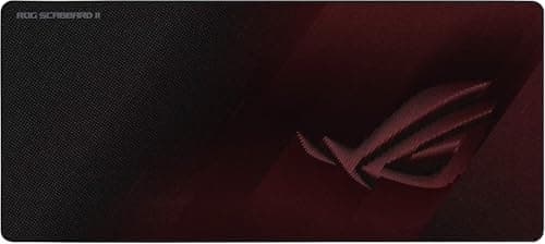 ASUS ROG Sheath Extended Soft Cloth Gaming Mouse Pad with Smooth Gliding Surface and Non-Slip Base - Black/Red