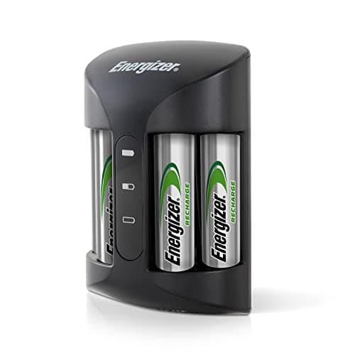 Energizer Recharge Pro Battery Charger + 4 AA Batteries Included 2000 mAh
