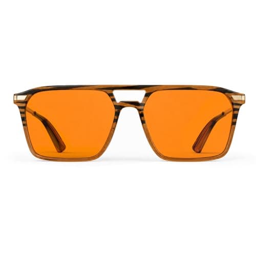 Goiteia 100% Orange Blue Light Blocking Glasses-Amber Tint Gaming Glasses for Better Sleep/Eyes Strain/Light Sensitive-Ultra Light & Spring Hinges for Better Comfor