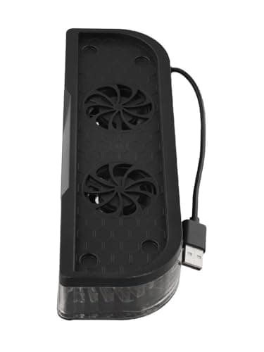 JoyousMall Cooling Stand for Nintendo Switch 2 with Heatsink, RGB for lighting & Game Card Slot, USB 2.0 Charging Dock, Compact ABS Console Holder, Black