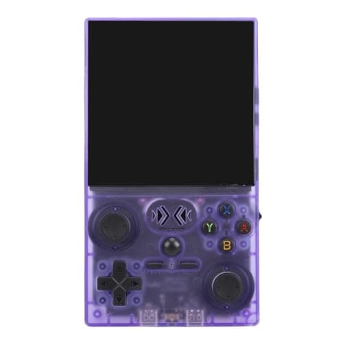 Generic Handheld Game Console Retro Gaming Console 4 Inch HD Screen WiFi Rechargeable Support for System Open Source Multi System Game Emulation for Gamers ABS (Purple)