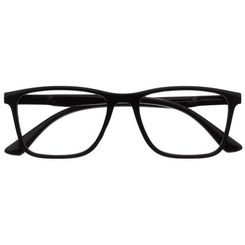 OPULIZE NYX Blue Light Blocking Glasses - Anti-Glare Computer and Gaming Eyewear - UV and Eyestrain Protection - Rectangular Frame - Black - Men Women