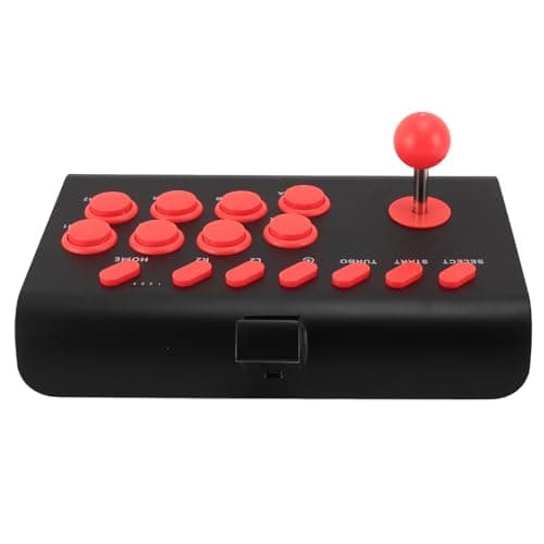 Garsent Fight Stick Joystick, Wireless Bluetooth Fighting Game Controller with Turbo Macro Programming, Fighting Game Keyboard for iOS, for Android, PC, for for for Steam