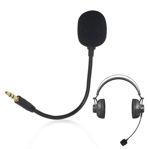 Pennle Replacement Microphone for Headset, External Mic 3.5mm Boom