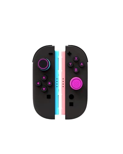 toergy For Switch 2 NS2 JoyCon Silicone Button Caps Set - Colorful Anti-Dust Joystick Covers, Non-Slip Grip, Easy Install (ABXY/D-Pad/Thumb Stick),Purple