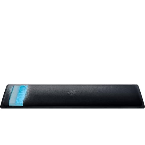 Razer Ergonomic Wrist Rest Pro for Full-Sized Keyboards (Cooling Gel-Infused Cushion, Anti-Slip Rubber Feet, Compatible with All Full-Sized Keyboards) Black