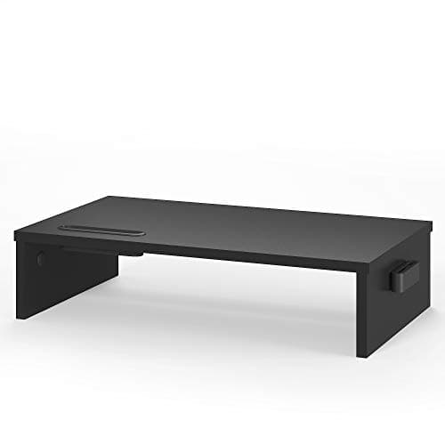 BONTEC Monitor Stand for Desk, Wooden Riser, 420 x 235 x 104 mm, 30 kg Load