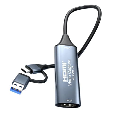 HDMI to USB-C Video Capture Card, 4K Input 1080P@60HZ Video Audio Capture