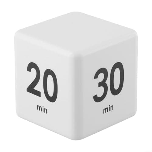 Study Focus Cube Timer for Desk Work Gaming Red(white)
