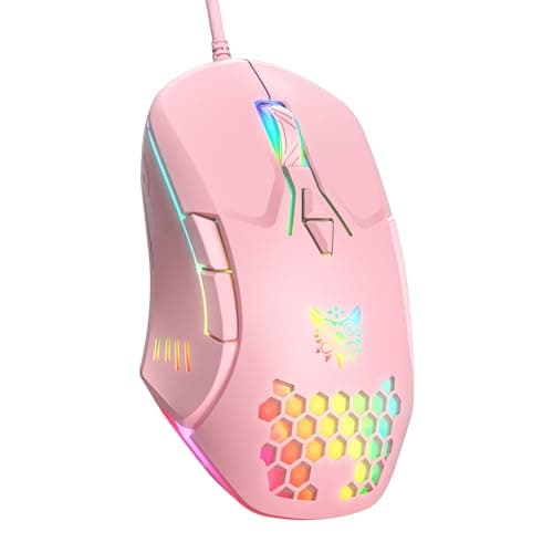 Wired PC Gaming Mouse: High Precision Sensor,RGB Backlit, Adjustable DPI, 7 Buttons Programmable,Ergonomic mice for Office & Gaming on Windows/Mac/Linux/Chrome