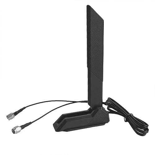 Gintai WLAN Antenna PC WiFi 6E Tri-Band – 2.4 GHz/5GHz/6GHz, WiFi 6E Antenna for ASUS PCs Routers, Computers, Gaming Devices 2.4g/5g/5.8g/6g WLAN Amplifiers Magnetic Base Folding (Black)