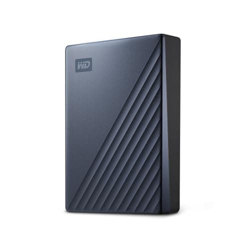 WD 4TB My Passport Ultra, portable external storage, external hard drive, software with defense against ransomware, backup and password protection, Works with PC, Xbox S|X, PS5, PS4, Midnight Blue