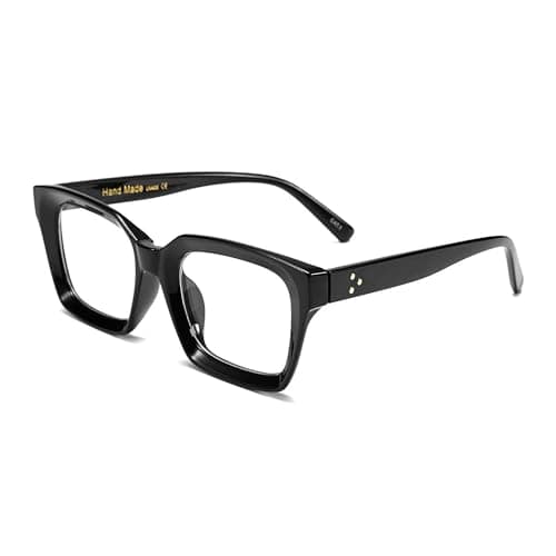 FEISEDY Classic Square Eyewear Non Prescription Clear Lens Glasses for Women Men Thick Frame Glasses B2461