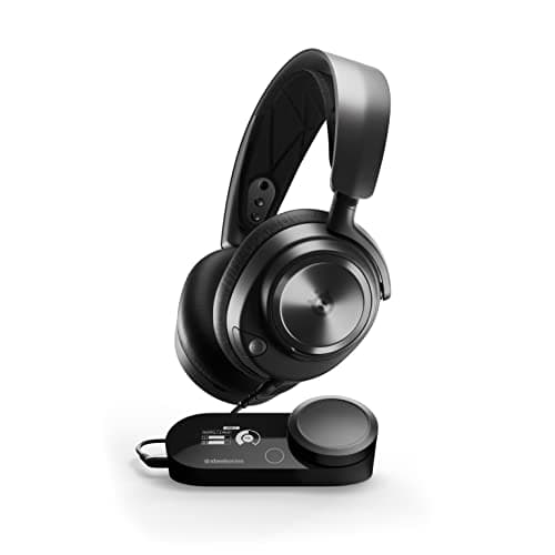 SteelSeries Arctis Nova Pro Multi-System Gaming Headset - Premium Hi-Fi Drivers - Hi-Res Audio- 360° Spatial Audio-GameDAC Gen 2-ESS Sabre Quad-DAC ClearCast Gen 2 Mic - PC, PS5, PS4, Switch (Renewed)