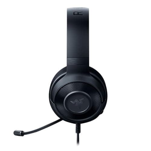 Razer Kraken X - Multi-Platform Wired Gaming Headset (Bendable Cardiod Microphone, Custom-Tuned 40 mm Drivers, 3.5 mm Connection, Oval Ear Cushions, Adjustable Headband) Black