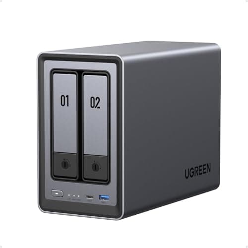 UGREEN NASync DXP2800 2-Bay Desktop NAS, Dual NVMe Slots NAS Server Storage