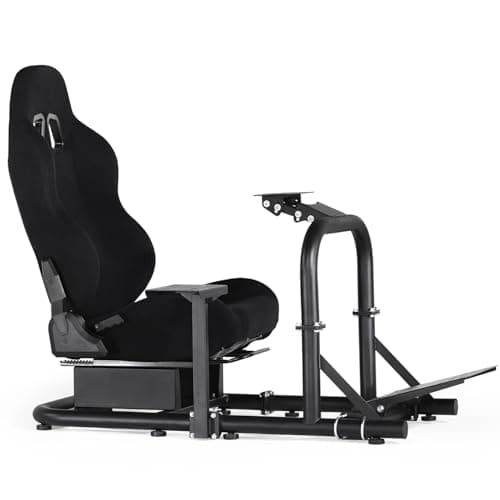 Dardoo Stable Racing Simulator Cockpit with Seat Fit for Logitech G25 G27 G29 G920 G923, for Thrustmaster T300RS TX, for Fanatec, Without Wheels and Pedals