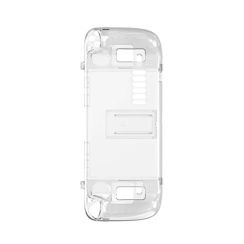 Protective Case for Steam Deck, Crystal Clear Hard Full Cover with Bracket, Shock Proof Scratch Resistant, Cover Protector