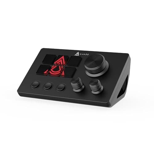 AJAZZ AKP03E Wired Macro Keypad Stream Controller Deck, Gaming Shortcut Keyboard with 6 Programmable Keys, Customizable Visual AI Pad USB Soundboard for YouTube, Desk Office Setup, Laptop, PC, Black