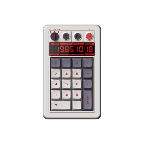 8Bitdo Retro 18 Mechanical Numpad, Supports Calculator Mode, Bluetooth/2.4G/Wired Numpad for Windows and Android - N Edition