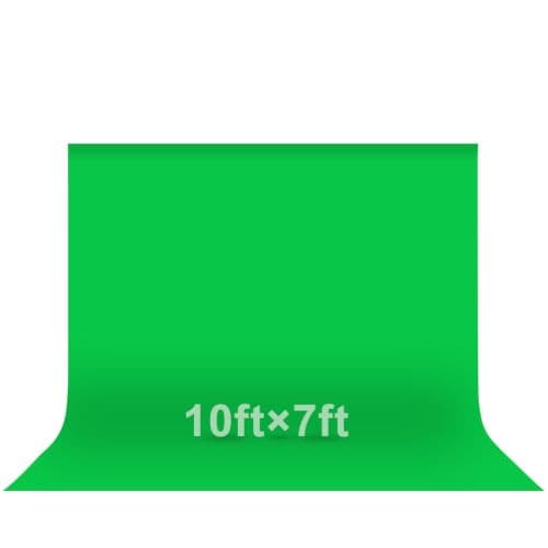 EMART Green Screen Backdrop 3x2.1m, Greenscreen Background for Photo | Polyester Green Screen Fabric Cloth, Chroma Key Greenscreen Sheet, for YouTube Zoom Meeting Video Studio Live Streaming