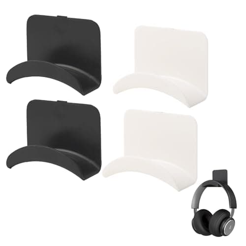 huoanpo 4 Pack Headphone Hook - Adhesive Wall Mount Headphone's Holder