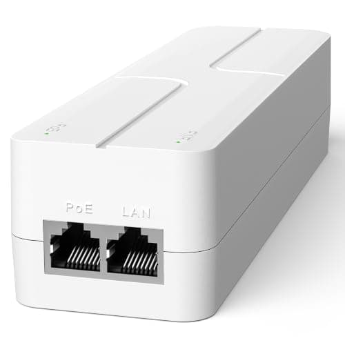 YuanLey 2.5G PoE Injector 90W, PoE+ Injector Converts Non-PoE to PoE+, 55V IEEE 802.3at/af/bt, 10/100/1000/2500Mbps Ethernet PoE Adapter Plug & Play, Power Over Ethernet Up to 325 Feet