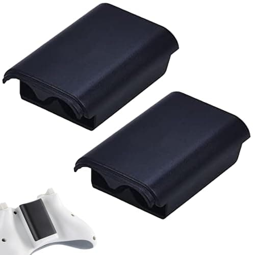 2 Pack Battery Pack Cover for Xbox-360 Controller Battery Pack,Black
