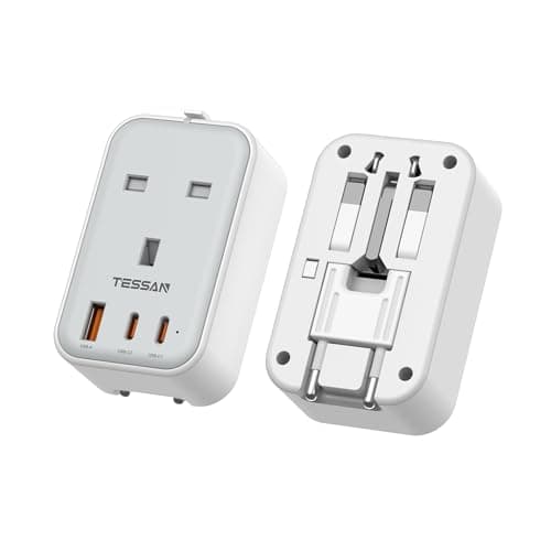 TESSAN UK to Universal Travel Adapter, 1 Pack