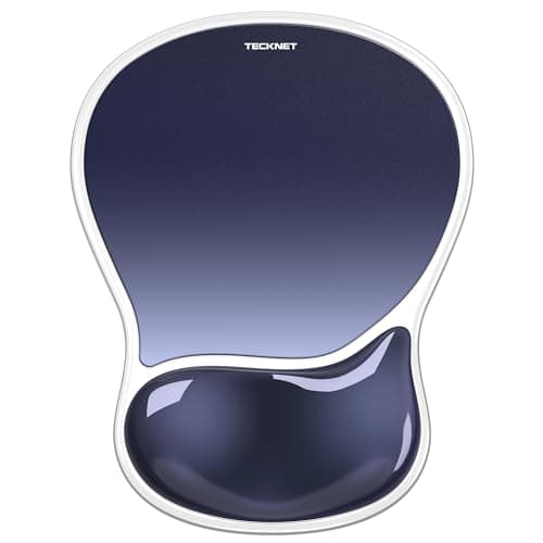 TECKNET Mouse Mat Wrist Support,Ergonomic Gel Mouse Mat,Gradient Blue
