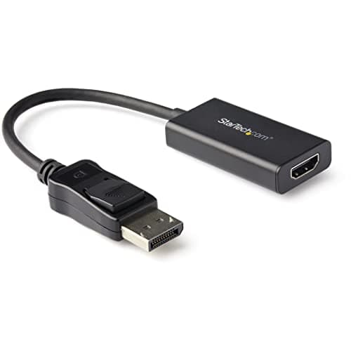 StarTech Active DP 1.4 to HDMI 2.0b Adapter, 4K 60Hz, HDR, DPCP | For Monitor, Display, TV, YCbCr 4:4:4 8-bit, 7.1ch Audio, HDCP 2.2, EMI Shielding, No Drivers, 18Gbps, Dongle, Latching DP