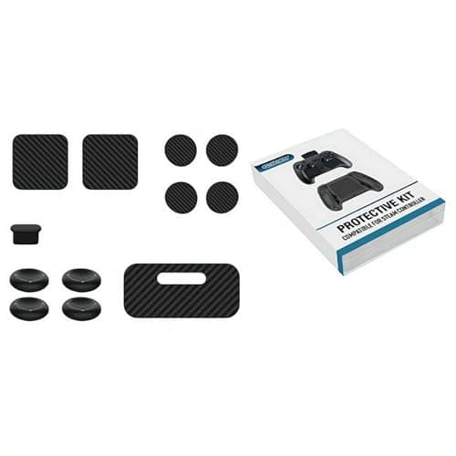 12-in-1 Protection Kit Compatible with Steam Controller 2, with Silicone Joystick Caps, Dust Cover, & Protection Stickers, Full Shell & Button Cover Set Compatible with Steam Controller 2 Gamepad