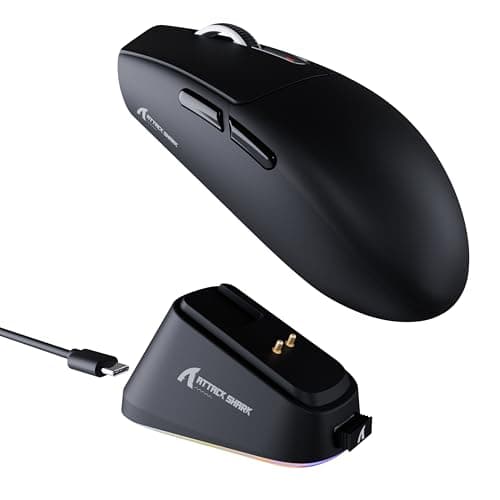 ATTACK SHARK G3PRO Gaming Mouse with Magnetic Charging Dock, PixArt PAW3311 Gaming Sensor, BT/2.4G Wireless/Wired Gaming Mouse, 25000 DPI, Gamer Mice for Win11/Xbox/PS/Mac (Black)